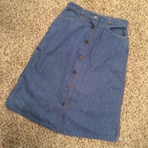 💚 CC Collection VINTAGE Button Denim Jean Skirt